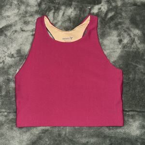 Old Navy Active PowerSoft Go-Dry Sports Bra Youth M8 Burgundy Stretch Racerback